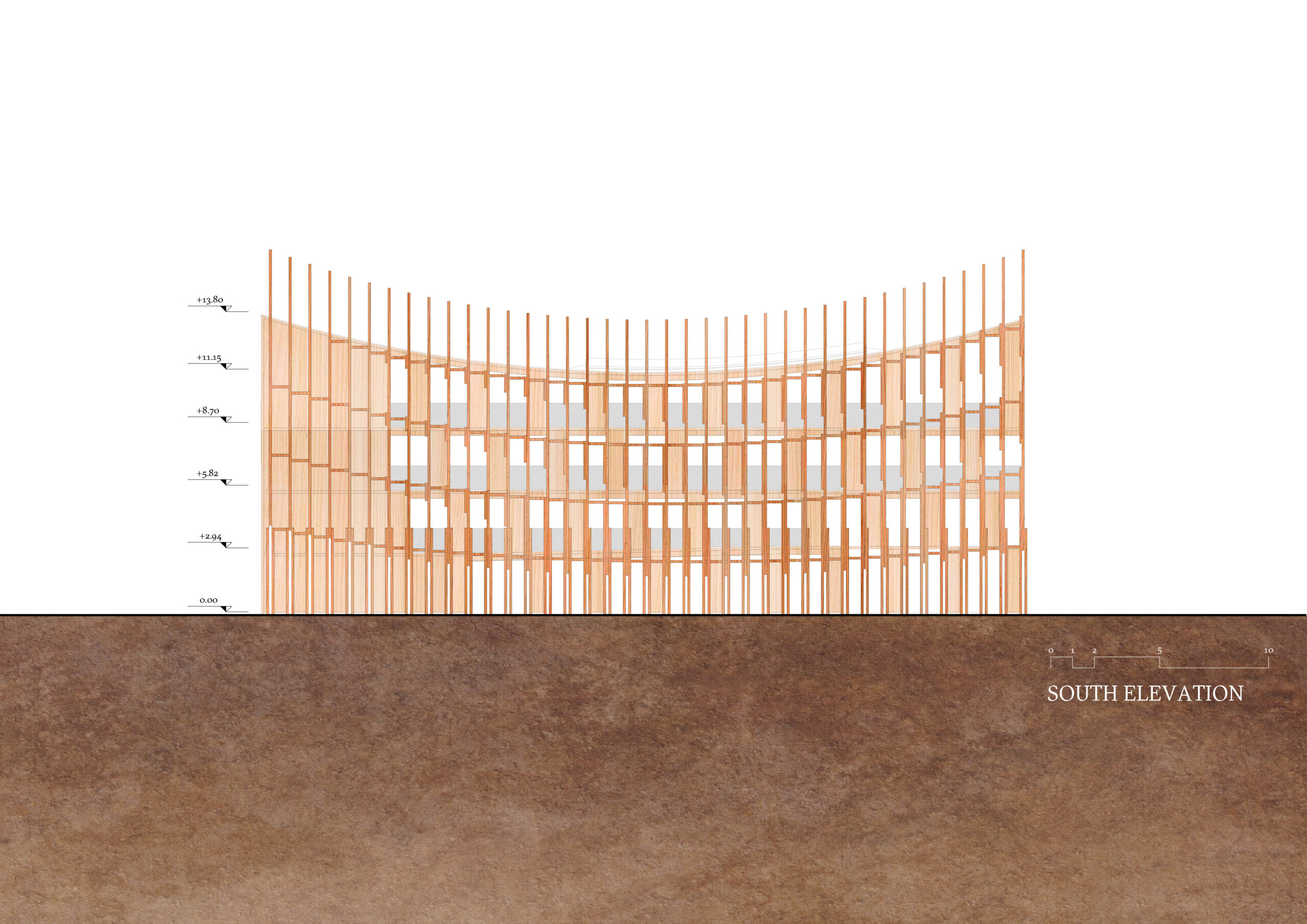 250326_Bahrain Pavilion_Plans Presse-SOUTH ELEVATION