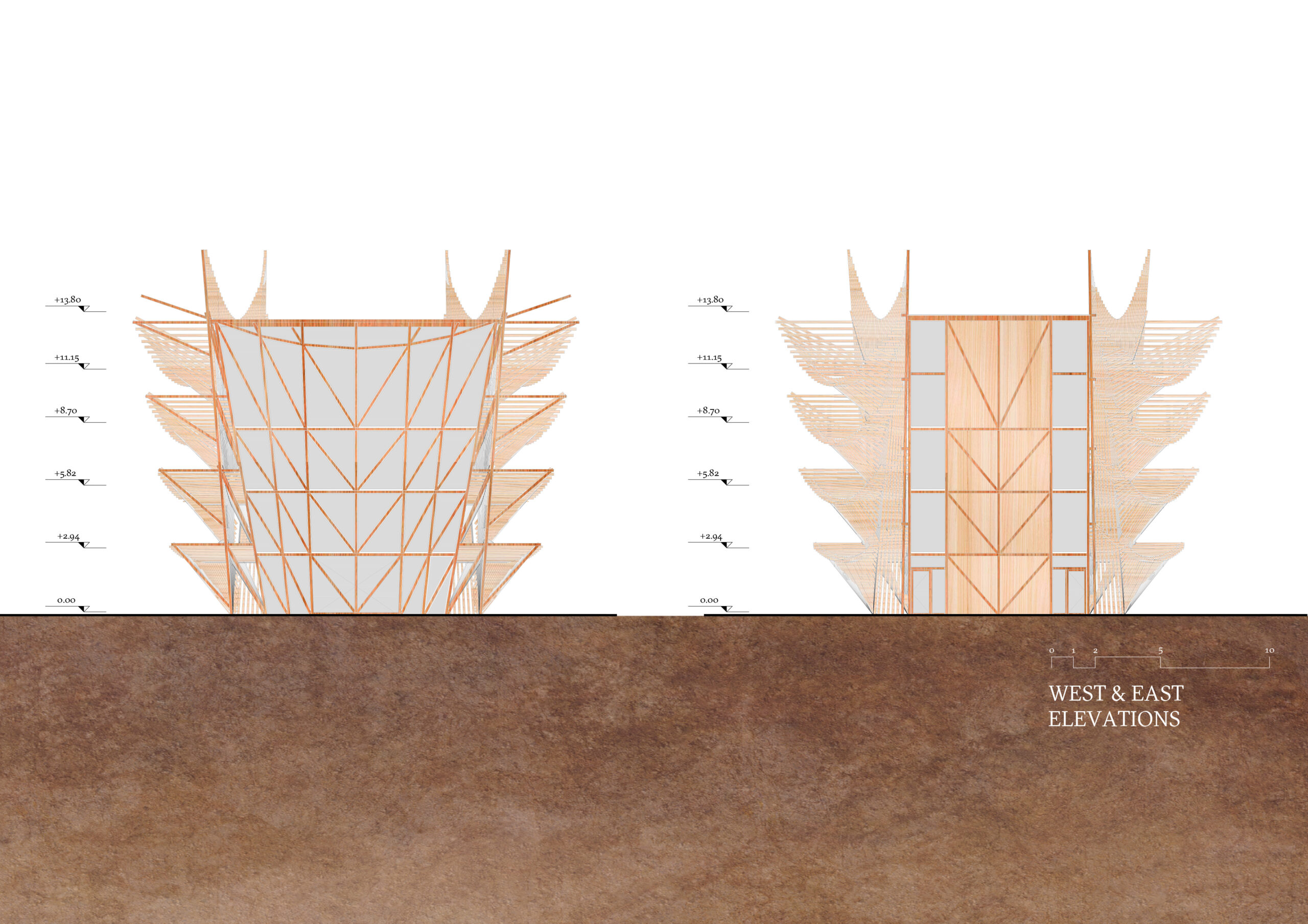 250326_Bahrain Pavilion_Plans Presse-WEST EAST ELEVATIONS